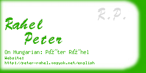 rahel peter business card